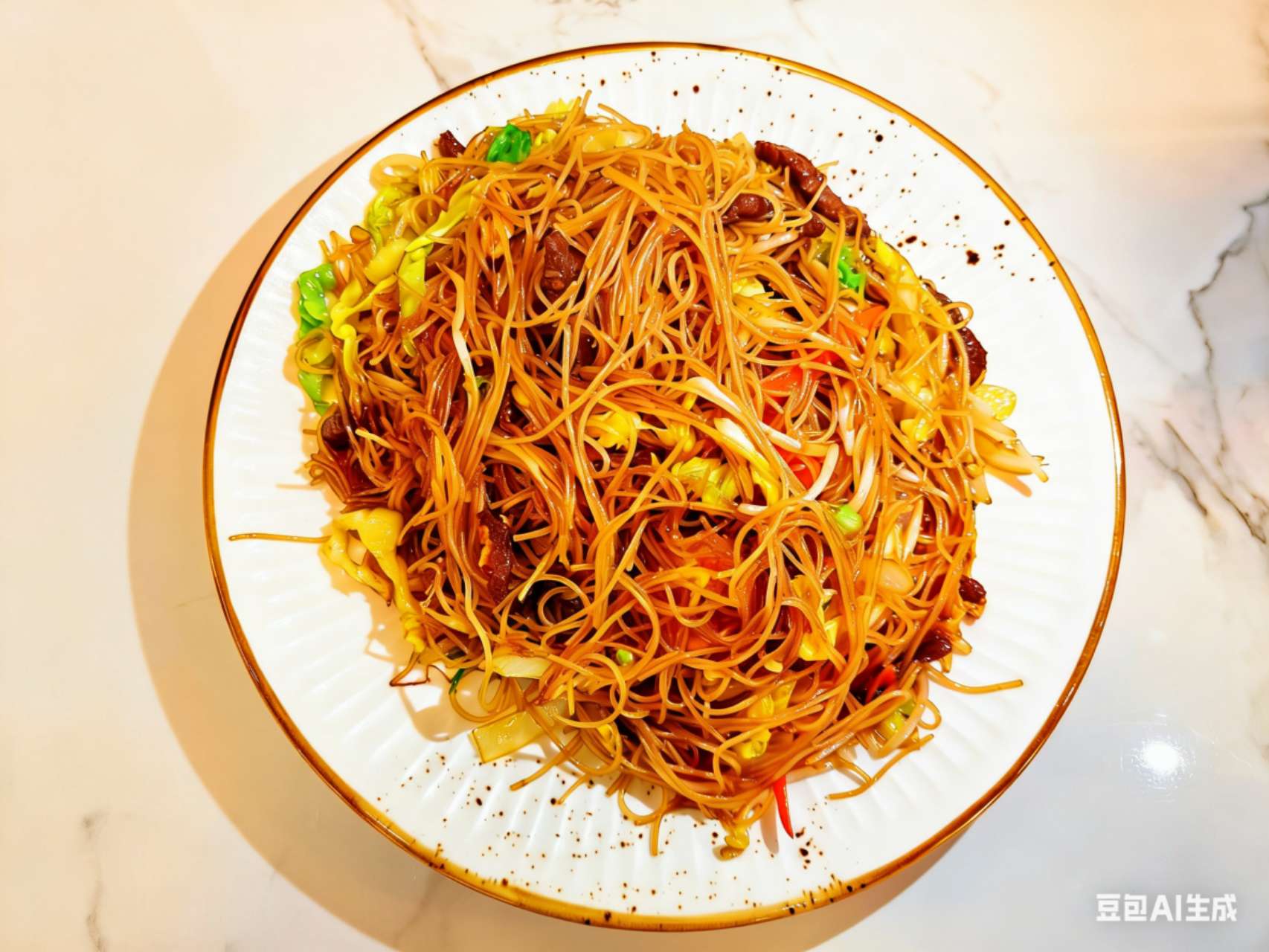 Fideos de arroz tres delicias