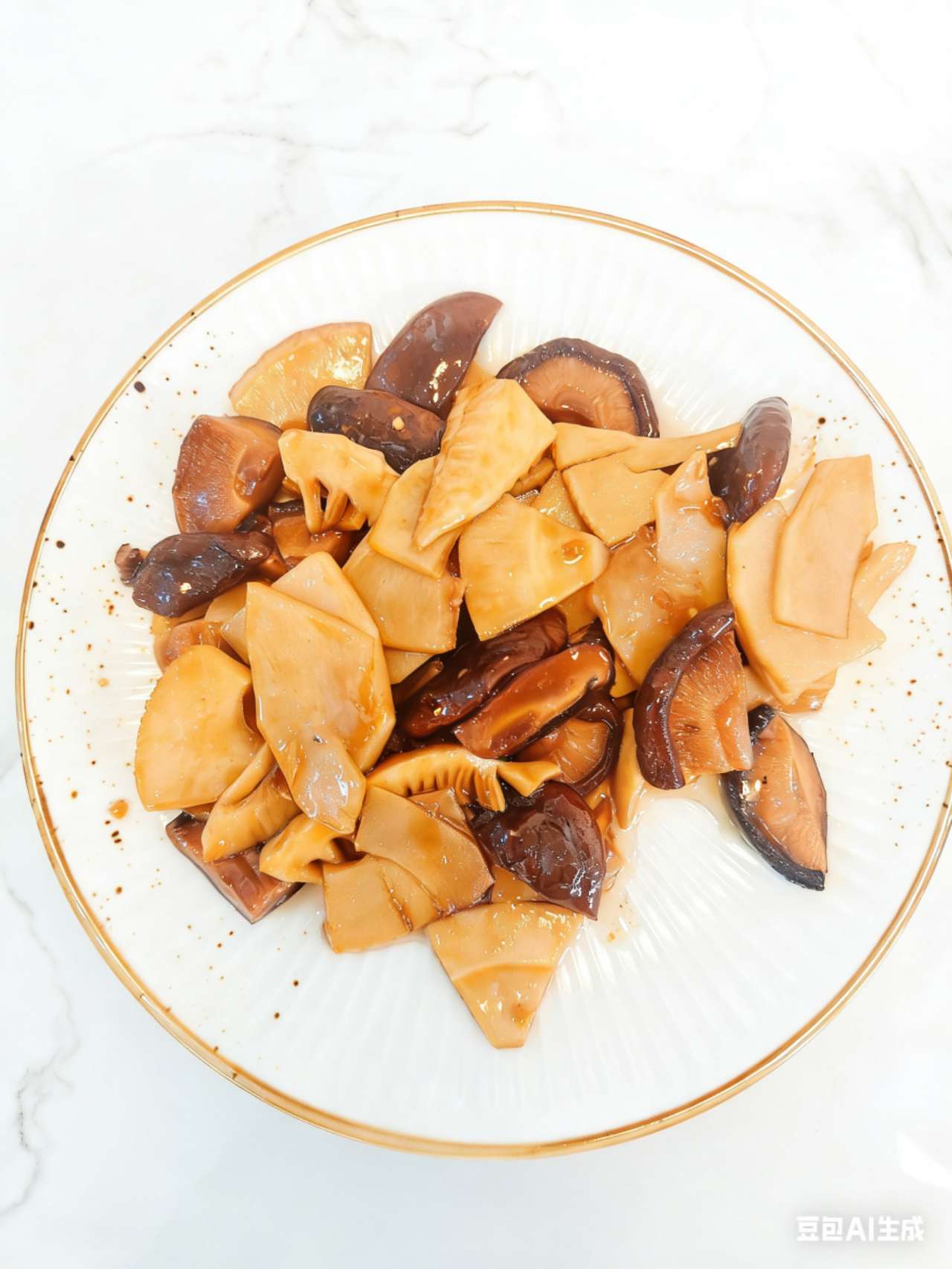 Brotes de bambú y SETAS CHINAS salteadas