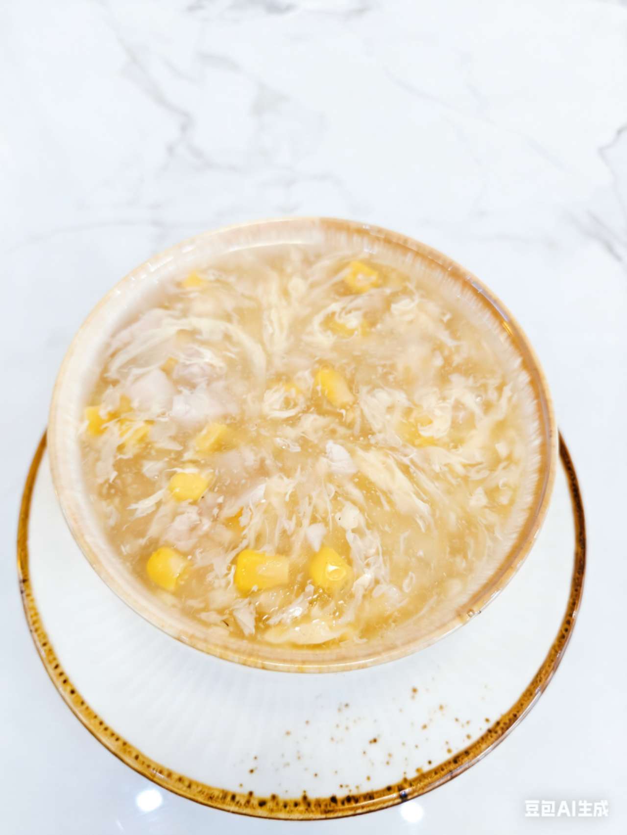 Sopa de maíz con pollo