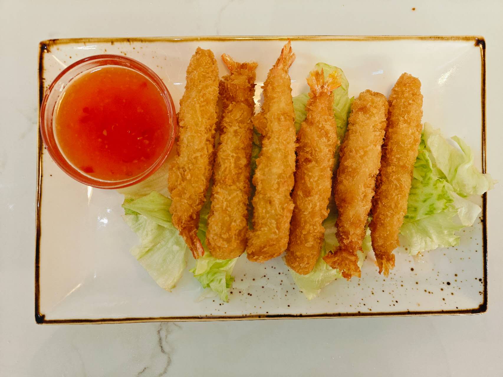 Gambas fritas rebozadas